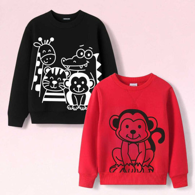 Mimmy Kids Full Sleeve Animal Print Baby Boys & Baby Girls Sweatshirt