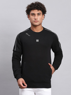 Rock.it Full Sleeve Self Design Men Sweatshirt