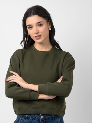 NUMERO UNO Full Sleeve Solid Women Sweatshirt