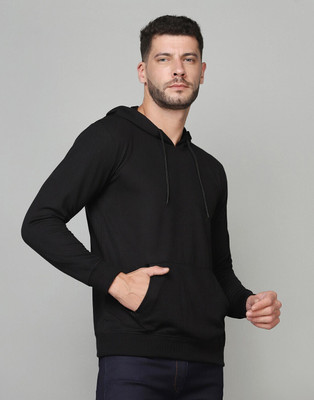 Billion Full Sleeve Solid Men Black Sweatshirt