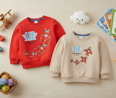 cottbray Full Sleeve Printed Boys & Girls Sweatshirt