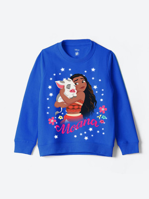 YK Disney Full Sleeve Graphic Print Girls Sweatshirt