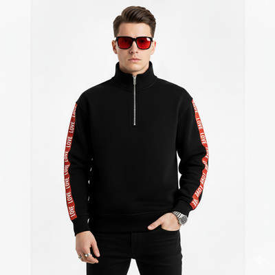 Crossbone Full Sleeve Striped Men Sweatshirt