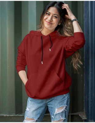 EZCLOTHING Full Sleeve Solid Women Sweatshirt