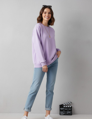 firetrack Full Sleeve Solid Women Reversible Sweatshirt