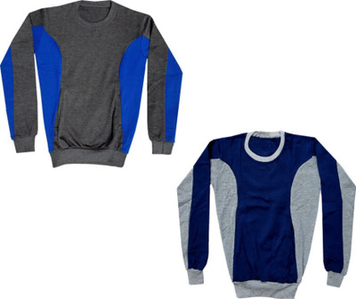 KAYU Full Sleeve Color Block Boys & Girls Sweatshirt