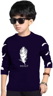 Peace Full Sleeve Printed Boys Sweatshirt