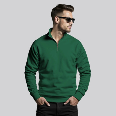 FashionAndYOUTH Full Sleeve Solid Men Sweatshirt