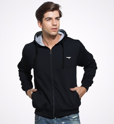 Reya Full Sleeve Solid Men Sweatshirt