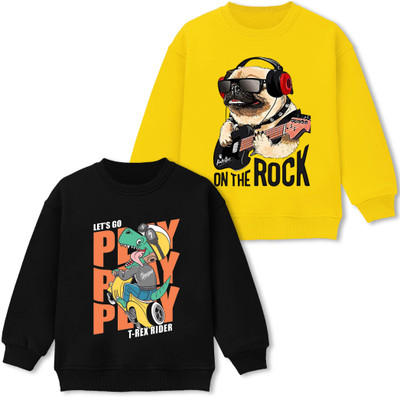 Lavi-Tavi Full Sleeve Graphic Print, Animal Print Boys Sweatshirt