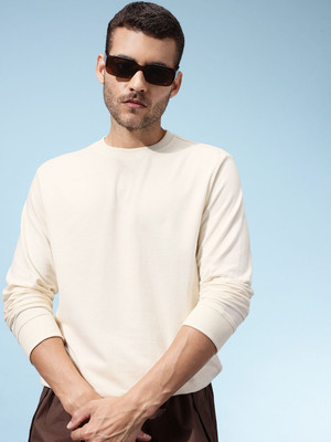 Glitchez Full Sleeve Solid Men Sweatshirt