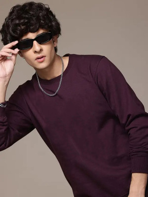 PicPok Trend Full Sleeve Solid Men Sweatshirt