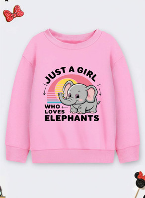 Kids Craft Full Sleeve Graphic Print Girls Reversible Sweatshirt