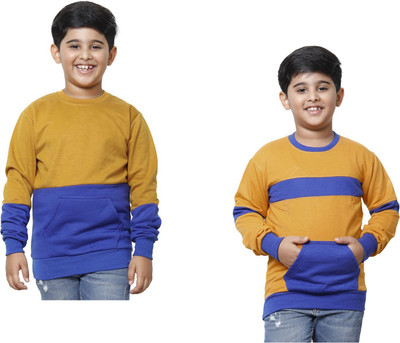 MT FASHION Full Sleeve Solid Boys Sweatshirt