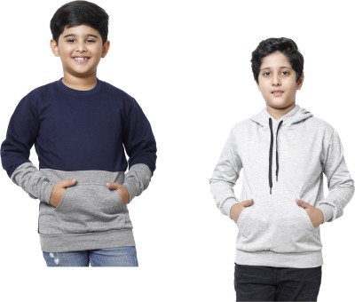 MTI FASHIONS Full Sleeve Solid Boys Sweatshirt