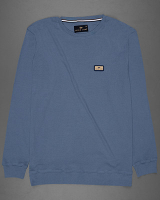 french crown Full Sleeve Solid Men Sweatshirt
