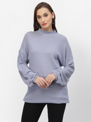 FlawlessApparels Full Sleeve Self Design Women Sweatshirt