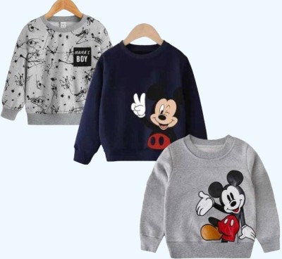 Kamedge Full Sleeve Graphic Print Baby Boys & Baby Girls Sweatshirt