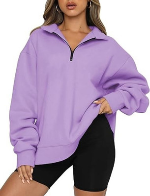 rino Full Sleeve Solid Women Sweatshirt