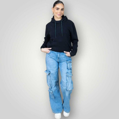 Fluffy Enterprise Full Sleeve Solid Women Sweatshirt