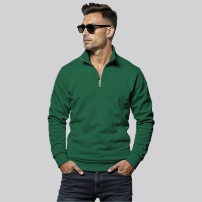 TeeWink Full Sleeve Solid Men Sweatshirt