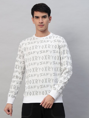 profy Full Sleeve Self Design Men Sweatshirt