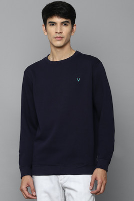 Allen Solly Full Sleeve Solid Men Sweatshirt