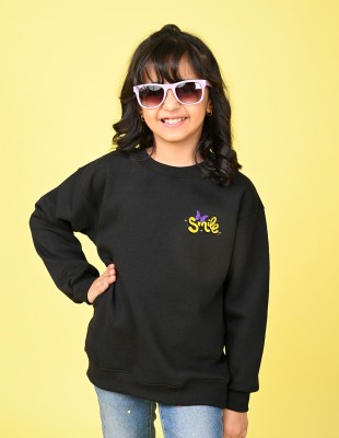 Nusyl Full Sleeve Graphic Print Girls Sweatshirt