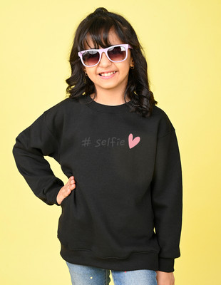 Nusyl Full Sleeve Graphic Print Girls Sweatshirt