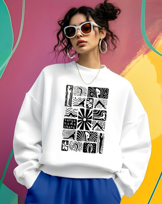 AOOSH Full Sleeve Printed Women Sweatshirt