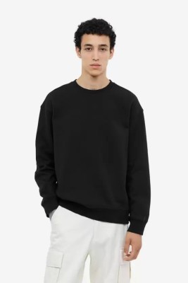 MOON IN Full Sleeve Solid Men Sweatshirt