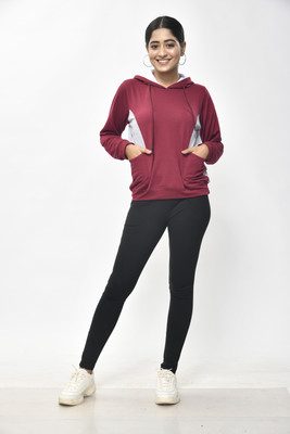 Alivee Full Sleeve Color Block Women Sweatshirt