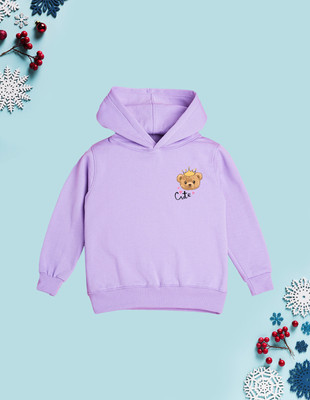 Nusyl Full Sleeve Solid Girls Sweatshirt