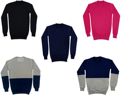 Indistar Full Sleeve Color Block Boys Sweatshirt