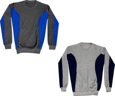 Kaayu Full Sleeve Color Block Boys & Girls Sweatshirt