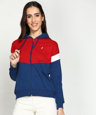 NAUTICA Full Sleeve Color Block Women Sweatshirt