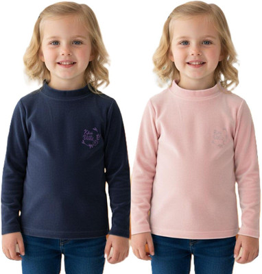 salvia Full Sleeve Solid Girls Sweatshirt