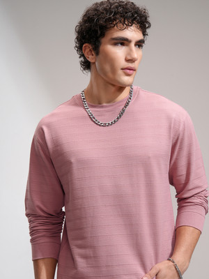 HIGHLANDER Full Sleeve Self Design Men Sweatshirt