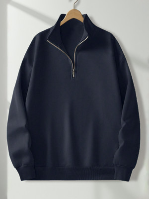 TeeWink Full Sleeve Solid Men Sweatshirt