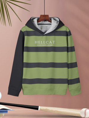 Hellcat Full Sleeve Color Block Girls Sweatshirt