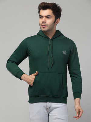 CKARFE Full Sleeve Solid, Self Design Men Sweatshirt