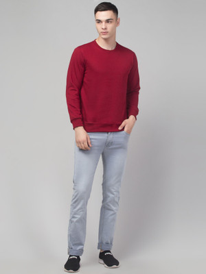 ADIXUS Full Sleeve Solid Men Sweatshirt