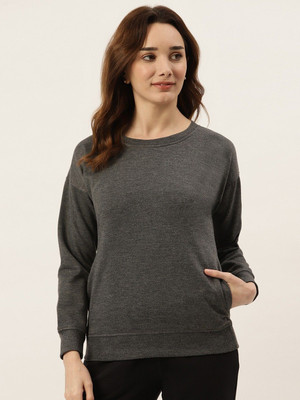 BRINNS Full Sleeve Solid Women Sweatshirt