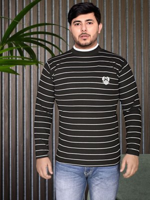 Hana & Morris Full Sleeve Striped Men Sweatshirt