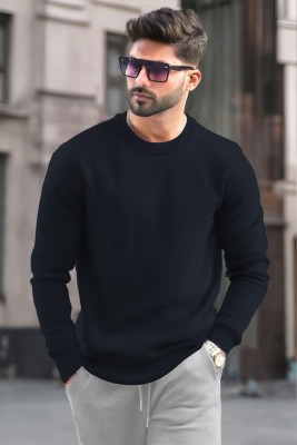 TRIPR Full Sleeve Solid Men Sweatshirt