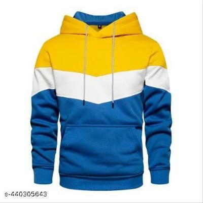 TOROLY Full Sleeve Color Block Men Sweatshirt