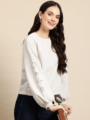 Mast & Harbour Full Sleeve Printed Women Sweatshirt