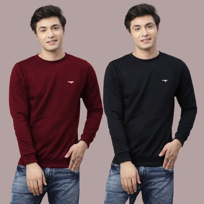Reya Full Sleeve Solid Men Sweatshirt