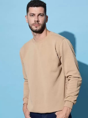 Vizart Full Sleeve Solid Men Sweatshirt
