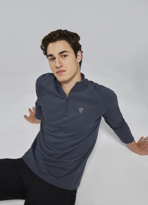 TECHNOSPORT Full Sleeve Solid Men Sweatshirt